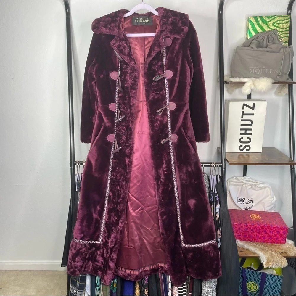 VINTAGE 1970s Garfinckel’s Washington Glenorba North Bay by Glenoit Long Coat - Picture 8 of 15